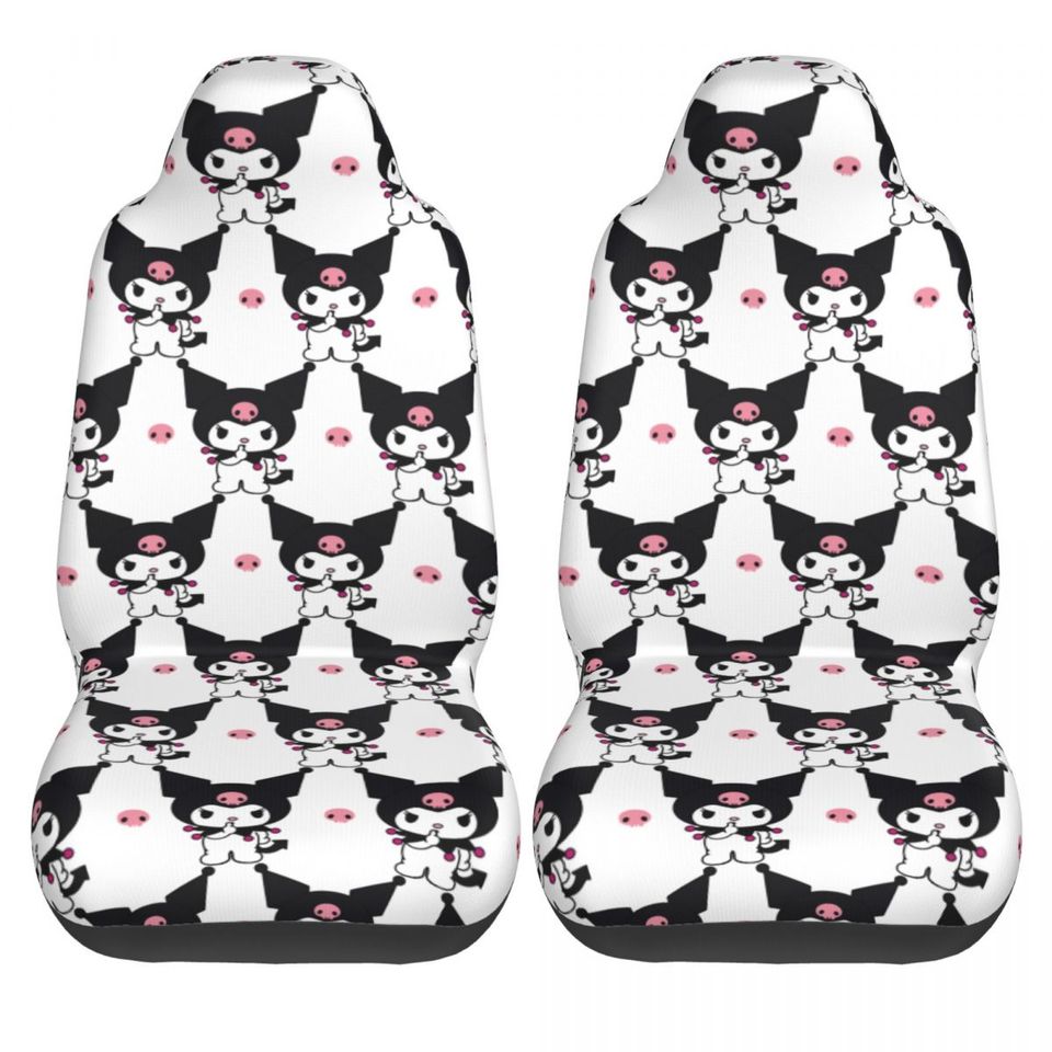 Kawaii Kuromi Car Seat Covers for Front Seats