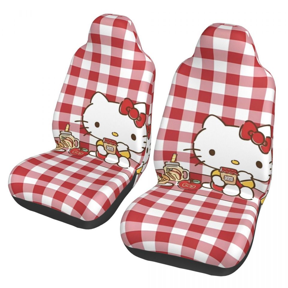 Hello Kitty Car Seat Covers Front Seats 2 Pieces for Car