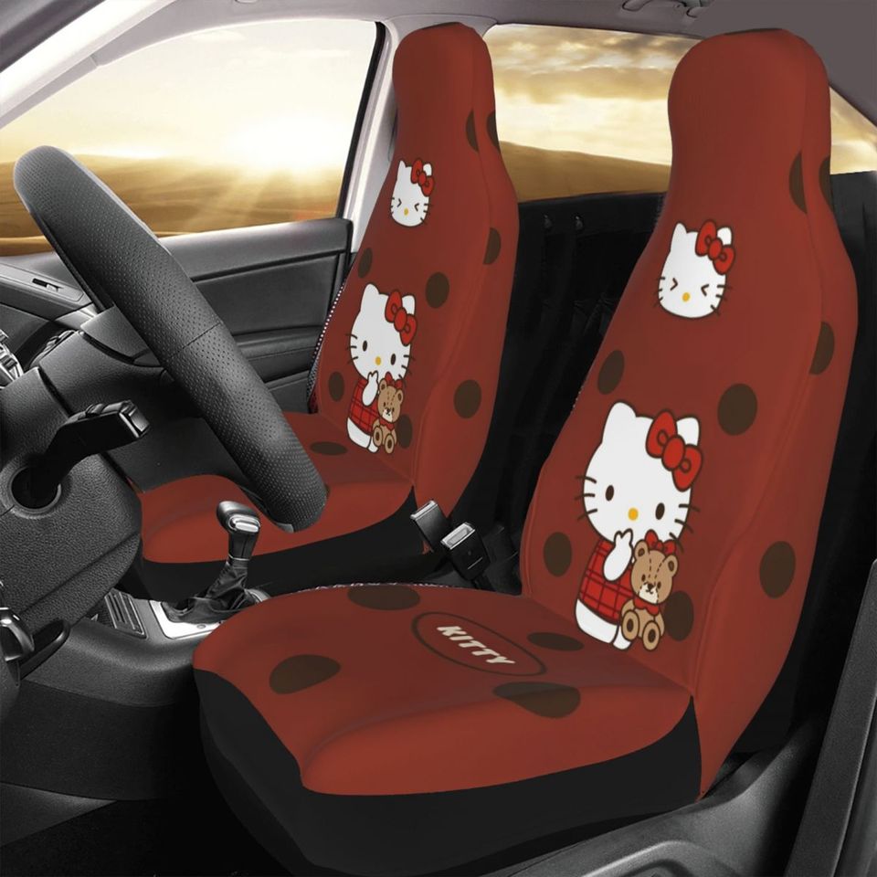 Hello Kitty Cartoon Car Seat Covers