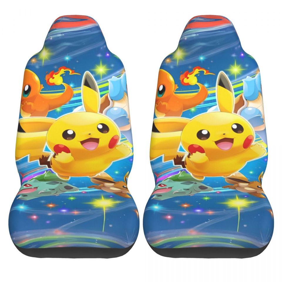 PKM Cartoon Car Seat Covers for Front Seats