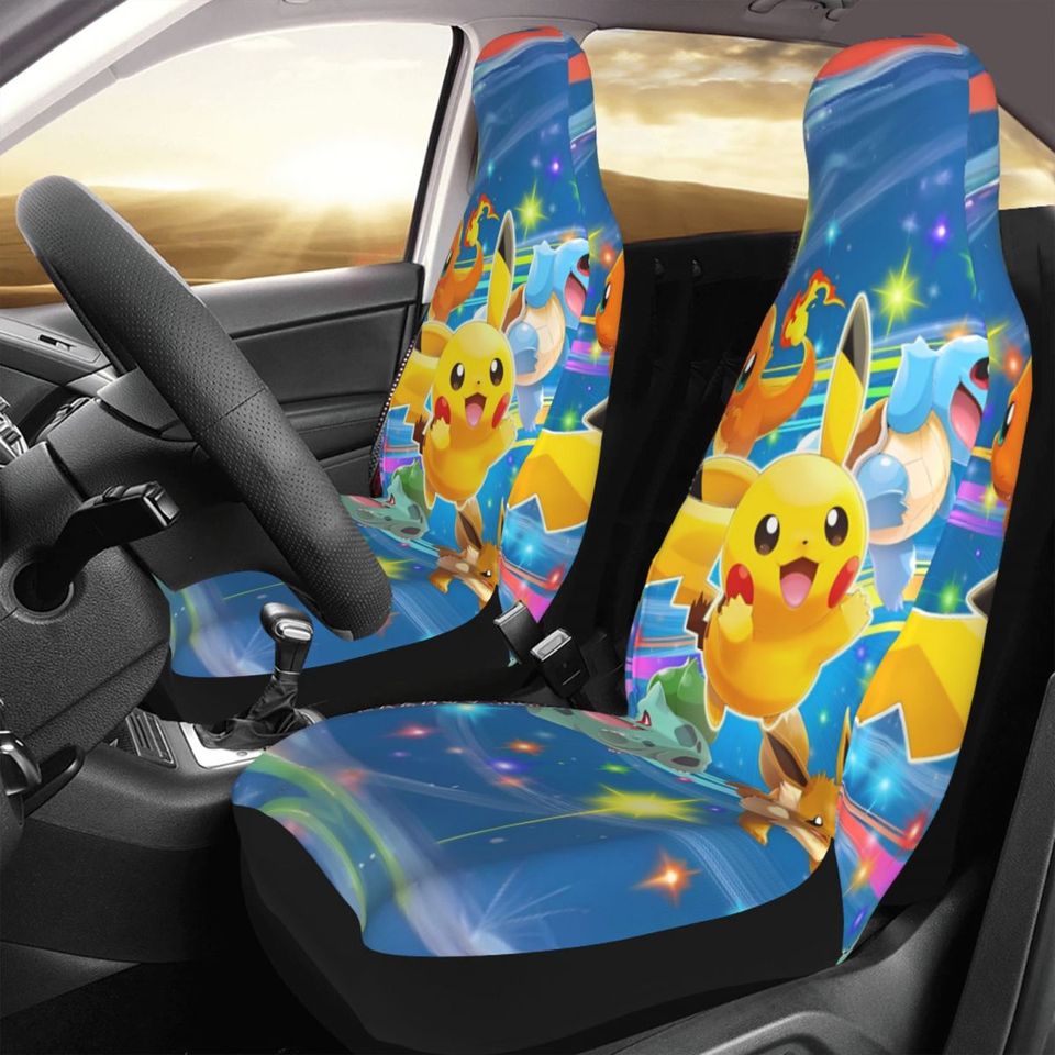 PKM Cartoon Car Seat Covers for Front Seats