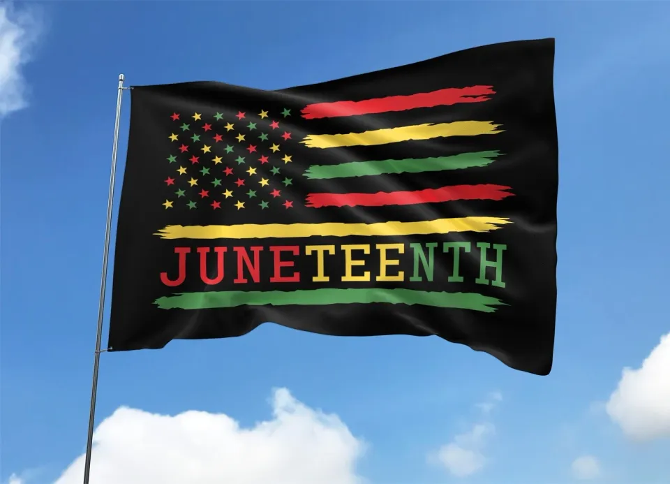 Juneteenth Freedom Since 1865 House Flag