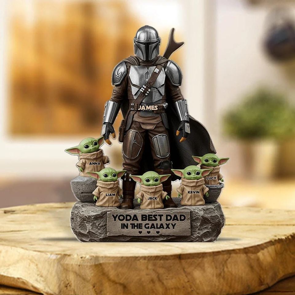 Personalized Best Dad In The Galaxy Acrylic Plaque