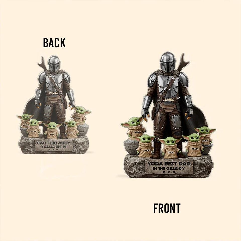 Personalized Best Dad In The Galaxy Acrylic Plaque