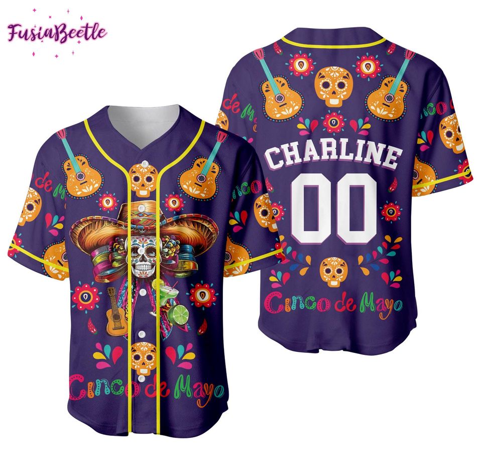 Cinco De Mayo Custom Baseball Jersey