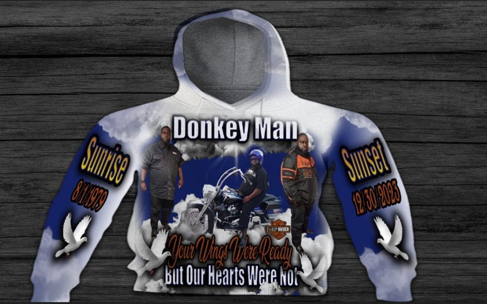 RIP- Rest In Peace Memorial 3D Hoodie (Front & Back)