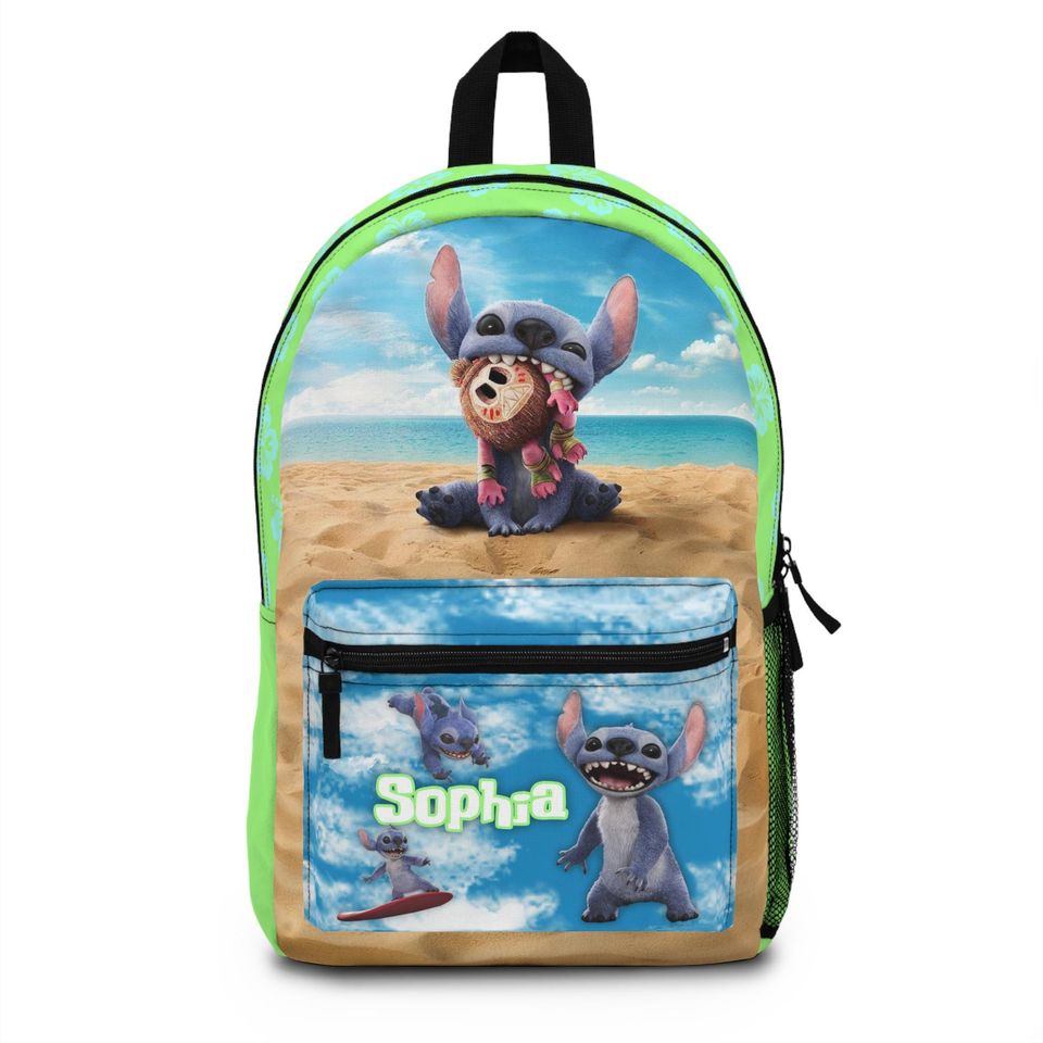 Kids' Personalized Stitch Backpack with Custom Name - Durable and Lightweight School Bag, Multiple Colors