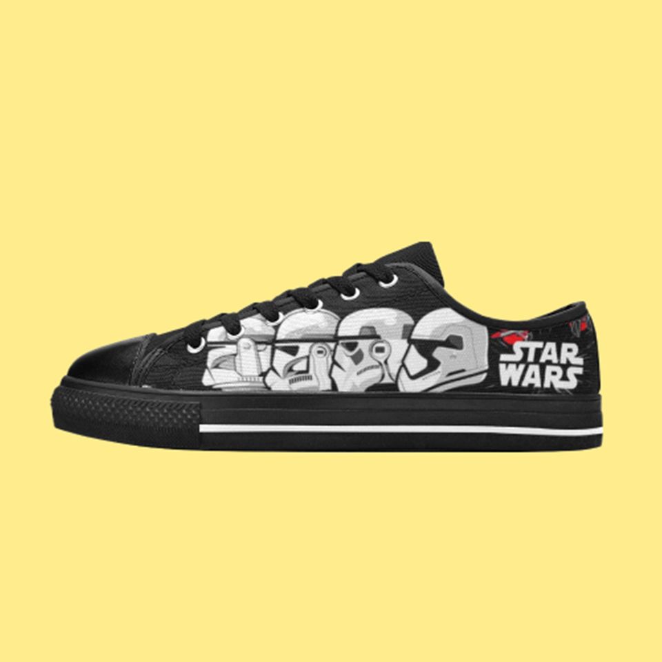 Women's Low Top Canvas Sneakers Storm Trooper Design