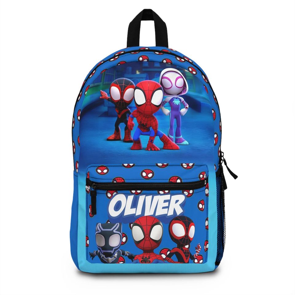 Kids' Personalized Spider Backpack with Custom Name - Durable & Lightweight