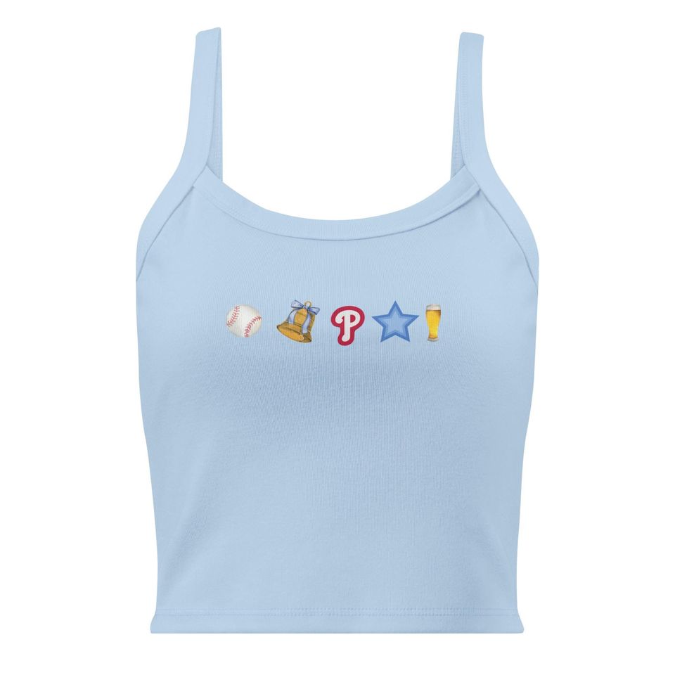 Women's Micro-Rib Spaghetti Strap Tank Top - PHILLY Ball