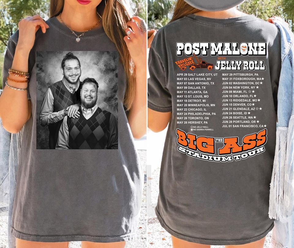 Post Malone Jelly Roll Double Sided T-Shirt