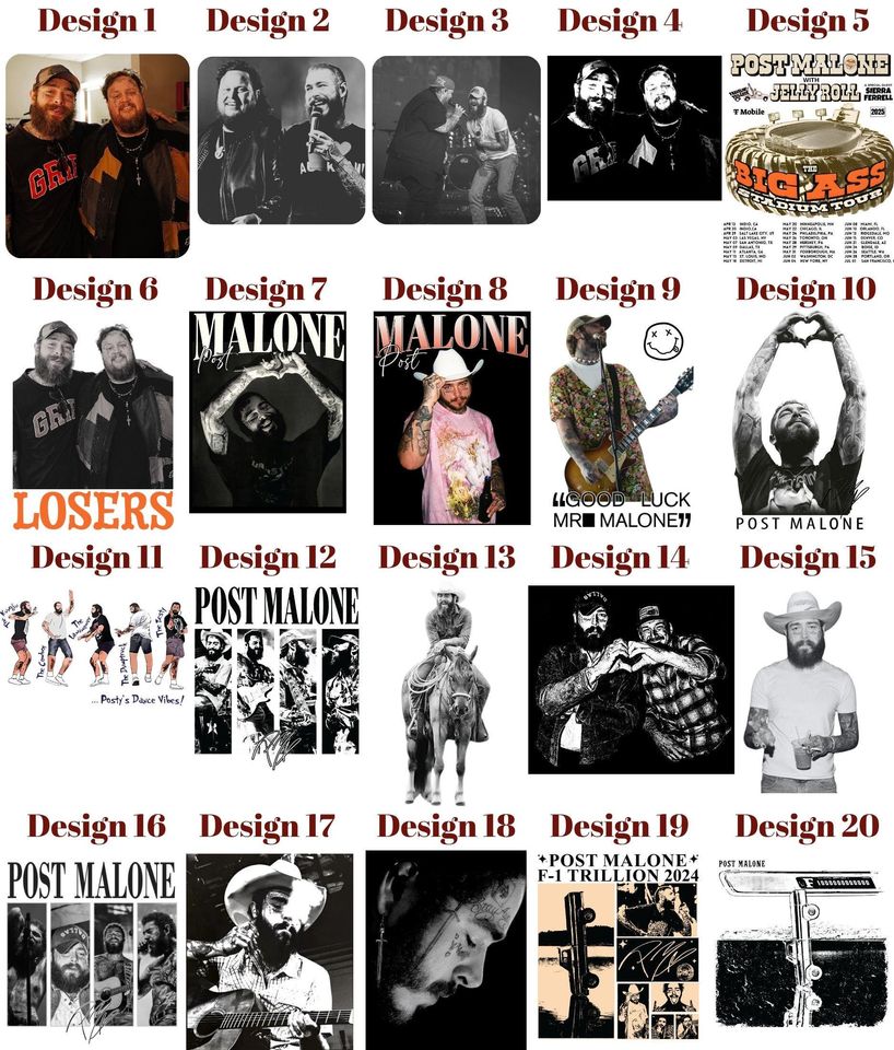 Vintage Post Malone Double Sided Tank Top, Posty 2025 Tour