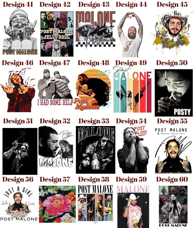 Vintage Post Malone Double Sided Tank Top, Posty 2025 Tour