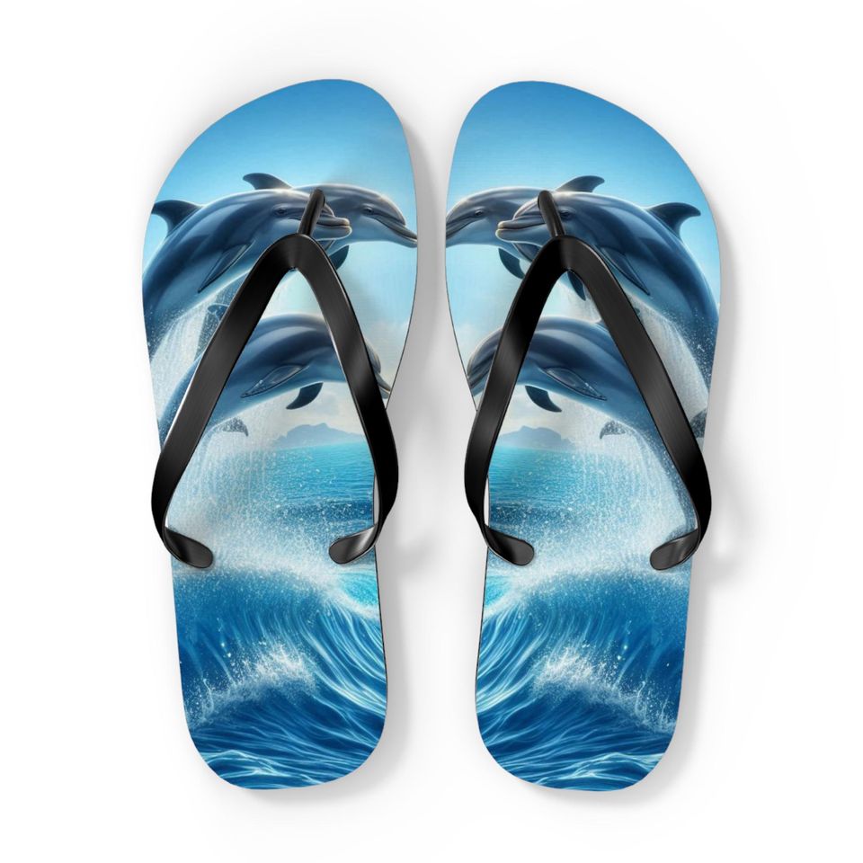 Dancing Dolphin Flip Flops