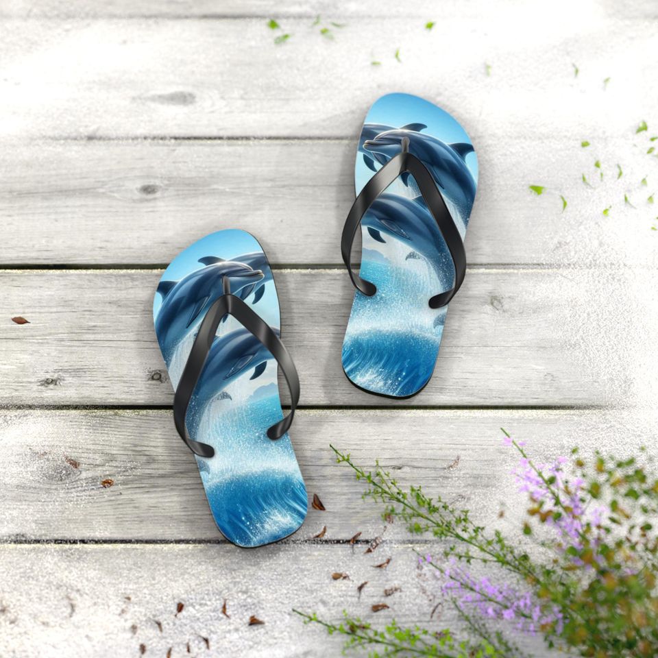 Dancing Dolphin Flip Flops