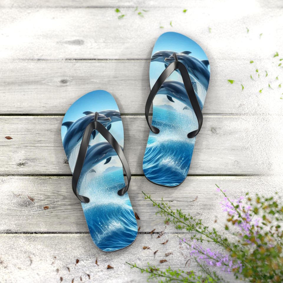 Dancing Dolphin Flip Flops
