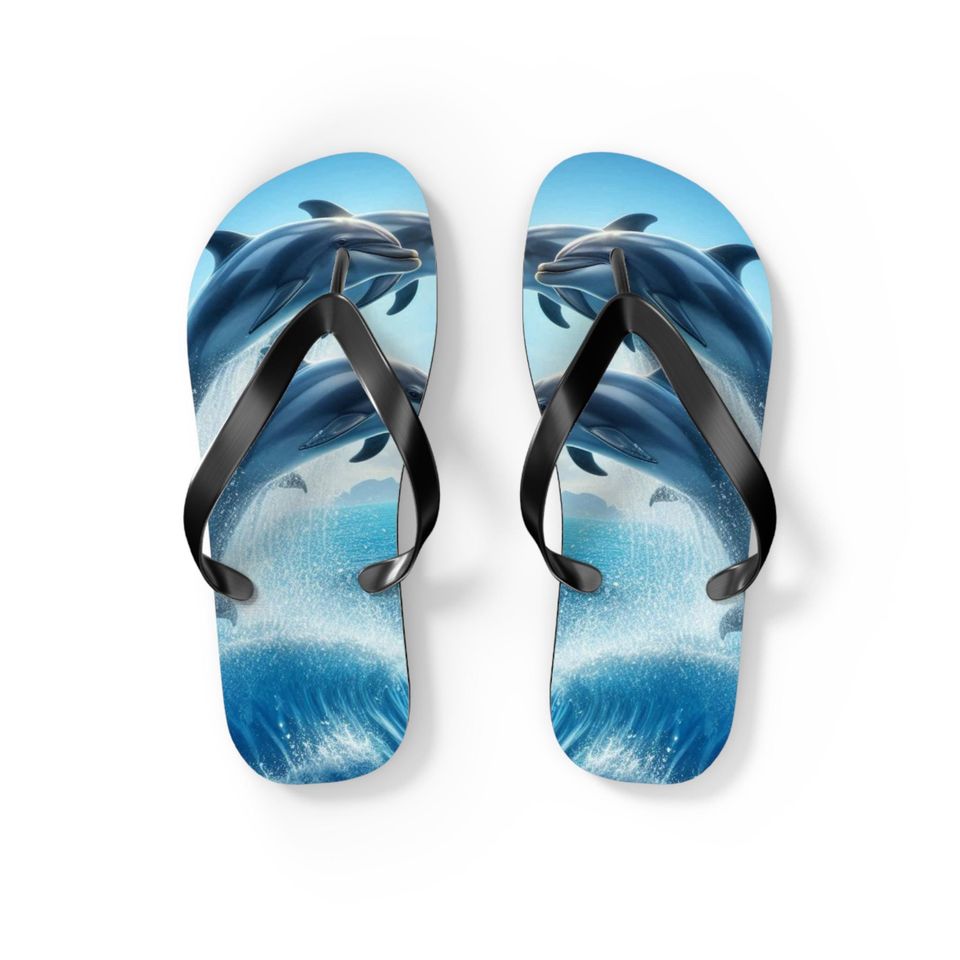 Dancing Dolphin Flip Flops