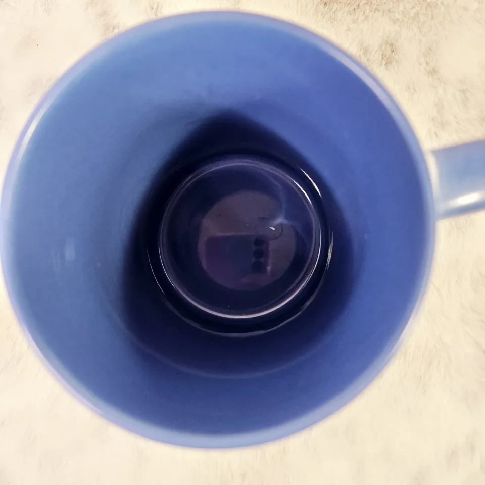 Miniature Pinscher Dog Min Pin Dad Coffee Mug Cup Two-Tone Blue White 4 5/8" Tal