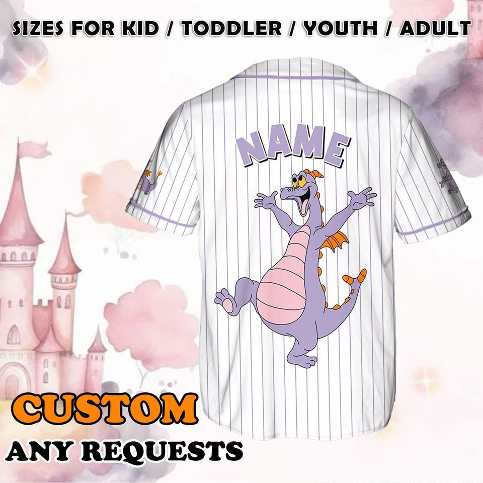 Disneyland Figment Jersey Shirt, Disneyland Epcot Baseball Jersey, Epcot Figment Cosplay, Disney Family Shirts, Disney World Shirt