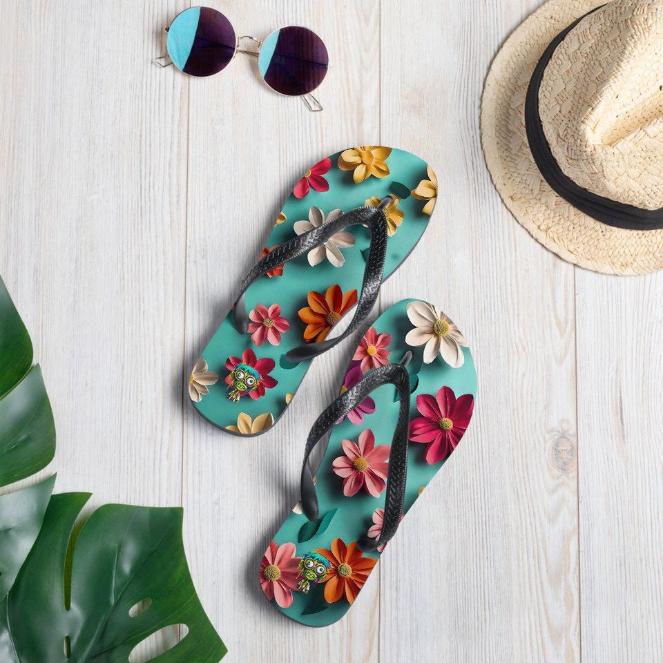 3d Flower Flip-Flops
