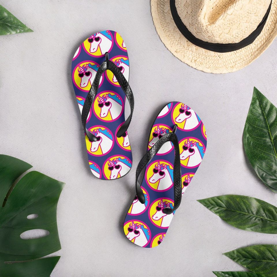 Unicorn Summer Flip-Flops