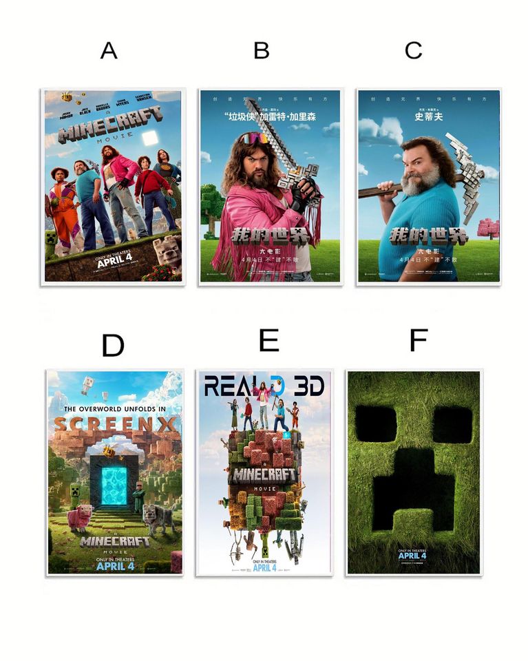 A Minecraft Movie (2025) Poster, No Framed