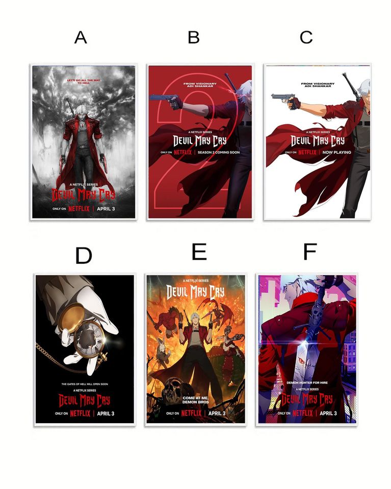Devil May Cry TV Series 2025 Poster, No Framed