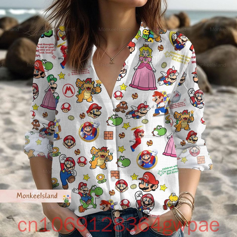 Super Mario Womens Blouse Shirt