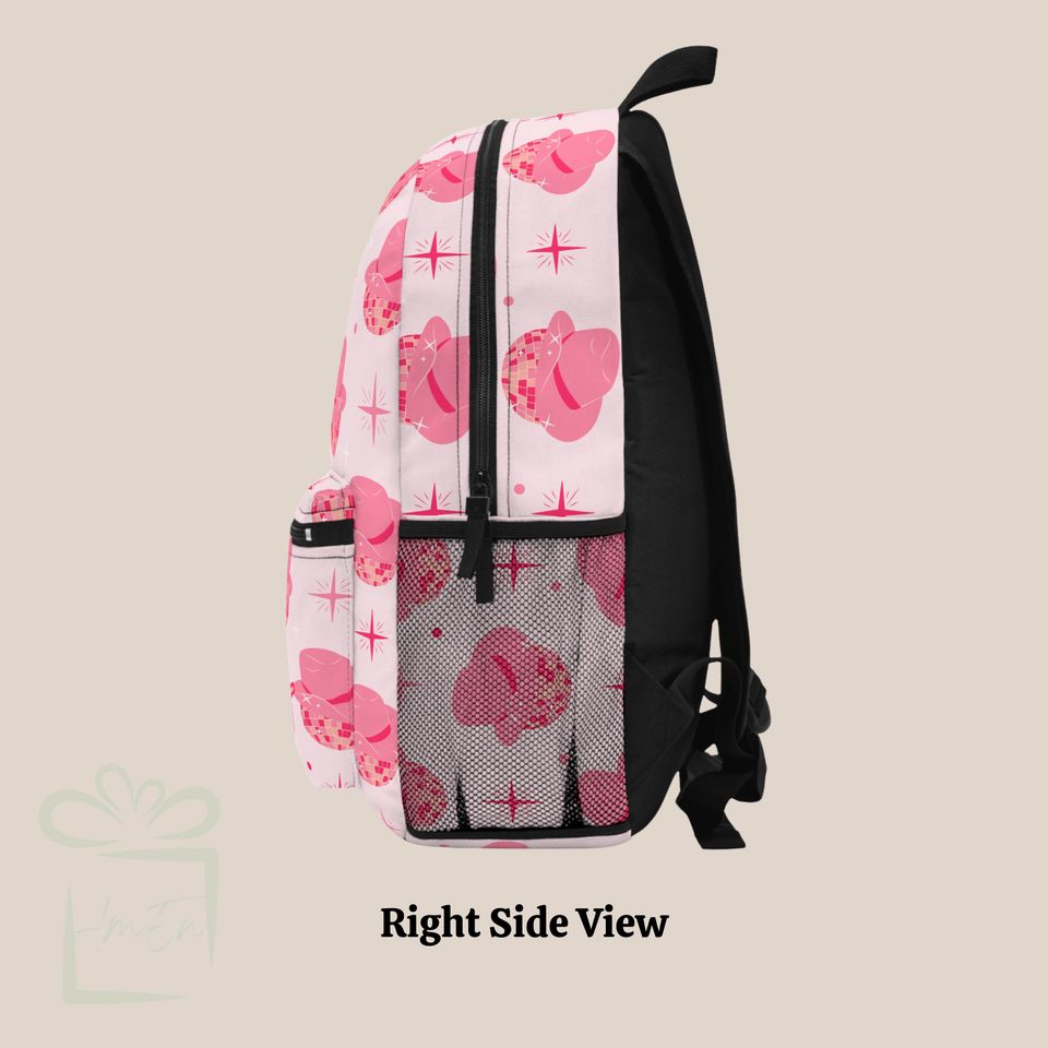 Disco Ball Cowgirl Hat Backpack Set
