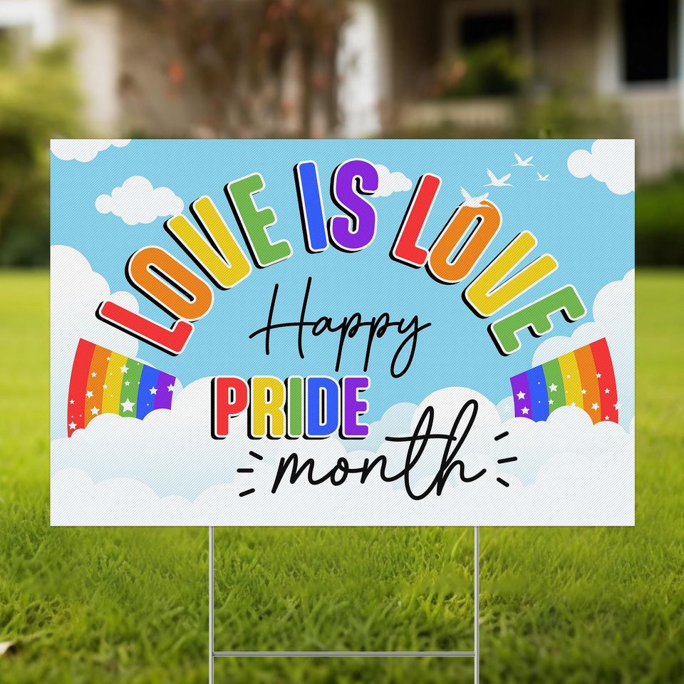 Pride Month Yard Sign LGBTQIA+ Decor
