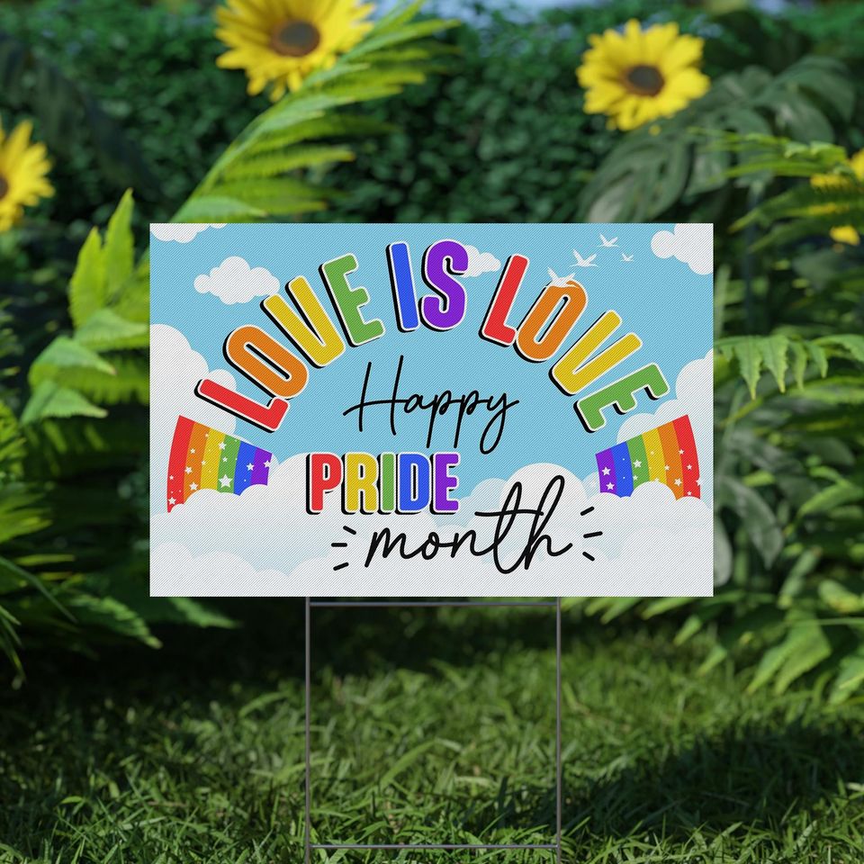 Pride Month Yard Sign LGBTQIA+ Decor