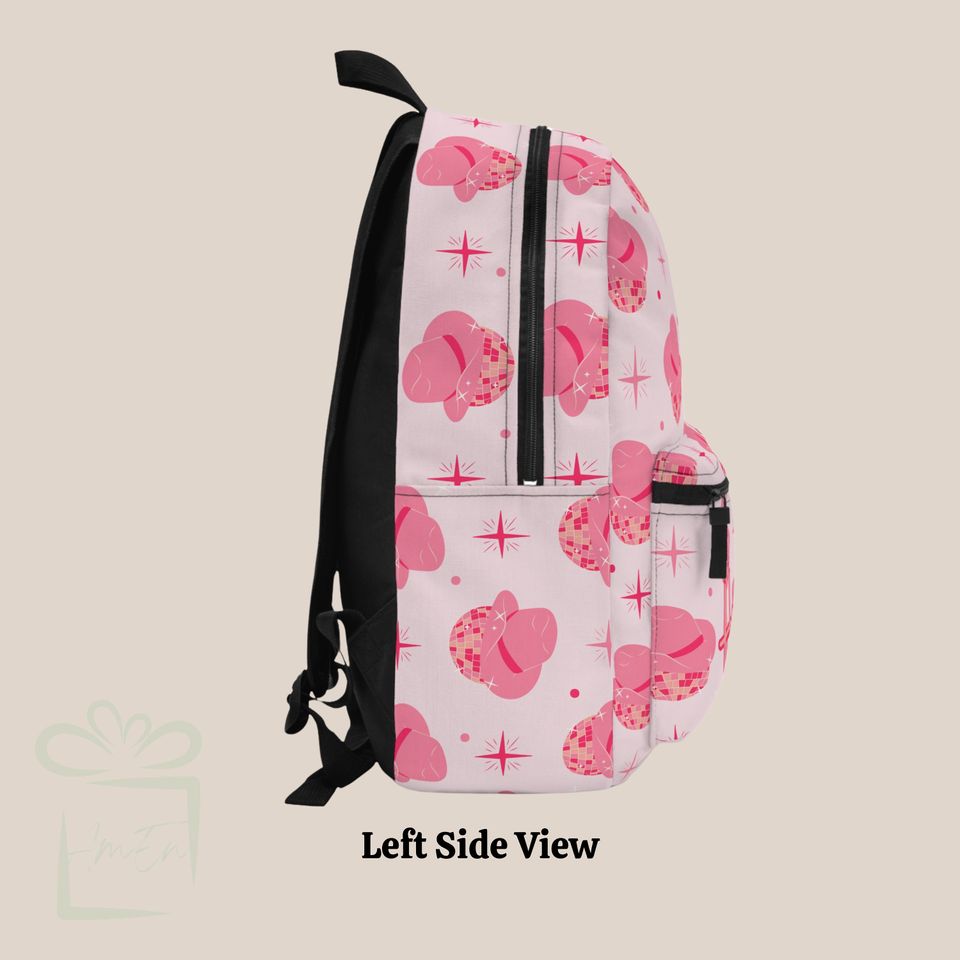 Disco Ball Cowgirl Hat Backpack Set