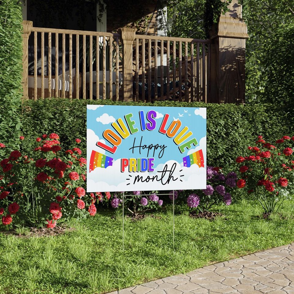 Pride Month Yard Sign LGBTQIA+ Decor