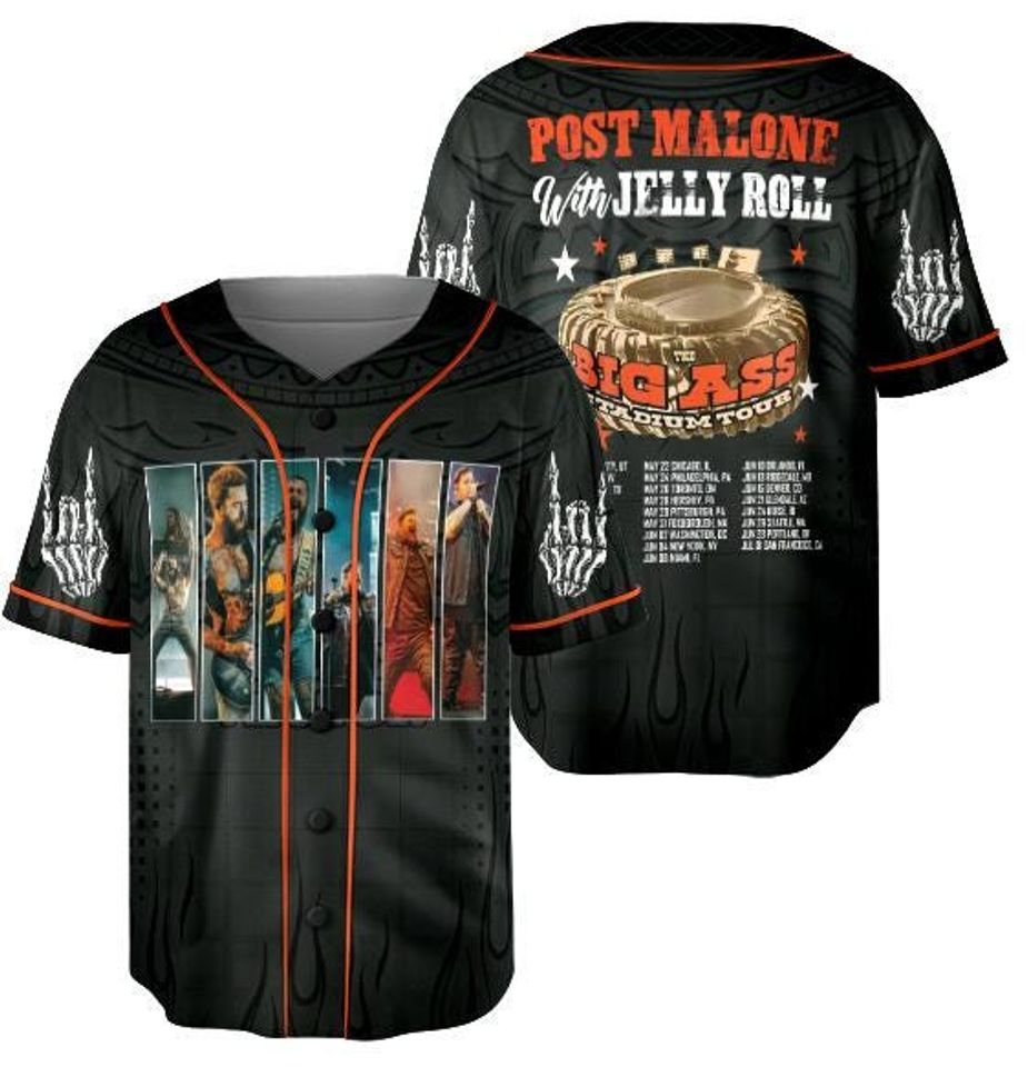 Malone Rap Music 2025 Baseball Jersey, Posty Rapper Jersey
