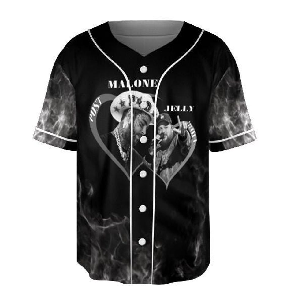 Post Malone Jelly Roll BAseball Jersey, Jelly Roll Concert Jersey, Post Merch