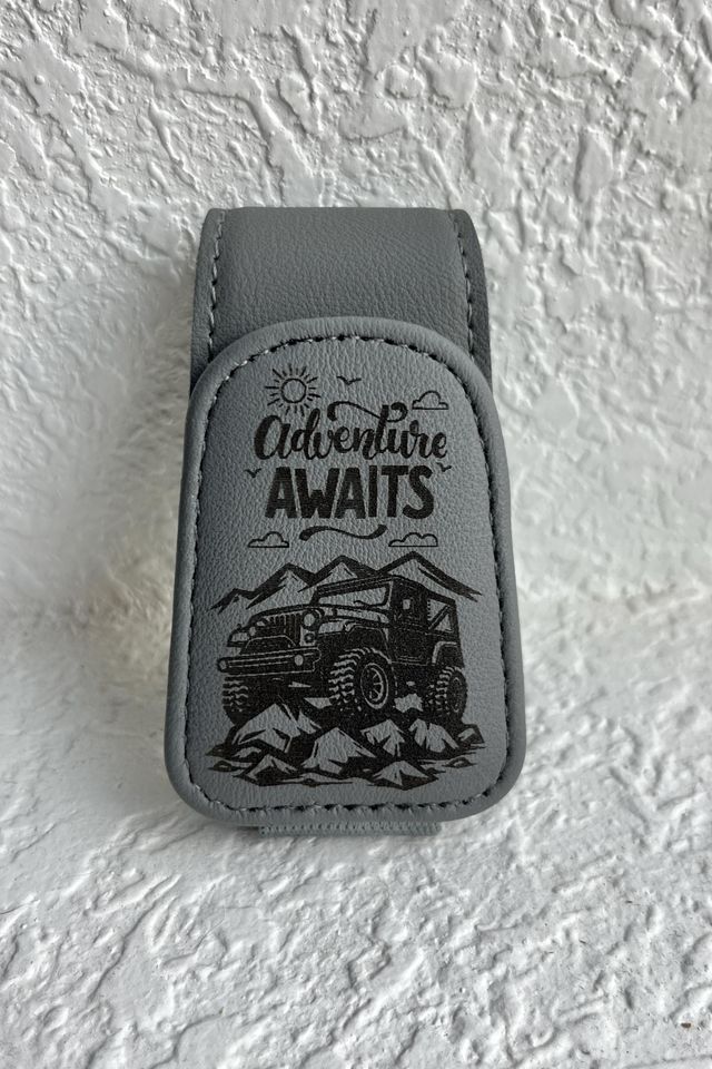 Off Road Vehicle Visor Clip for Sunglasses - Leather - Multiple Colors