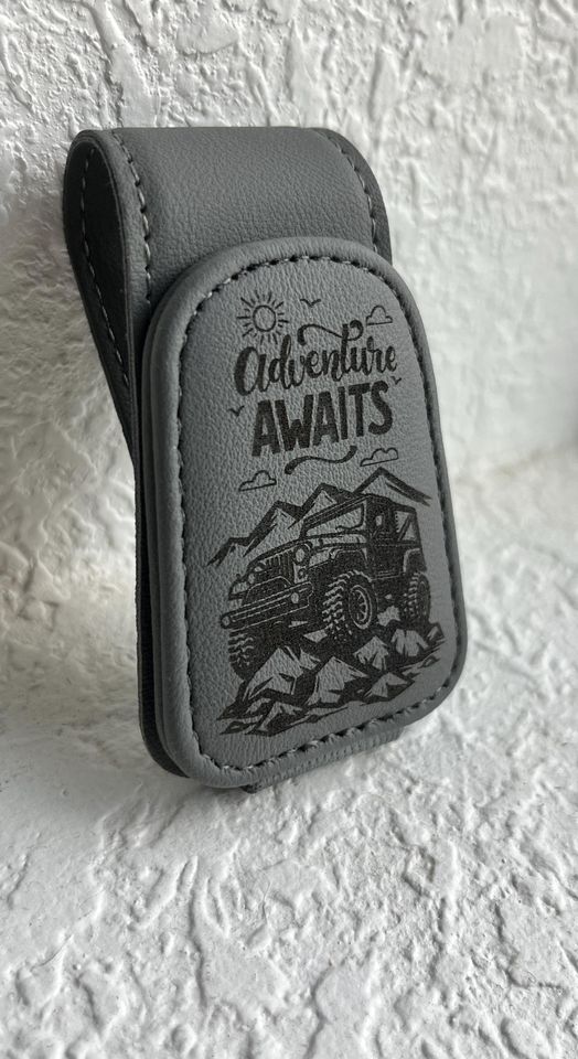 Off Road Vehicle Visor Clip for Sunglasses - Leather - Multiple Colors