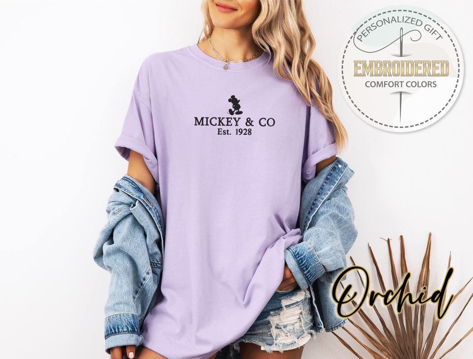 Embroidered Mickey & Co Est. 1928 Shirt