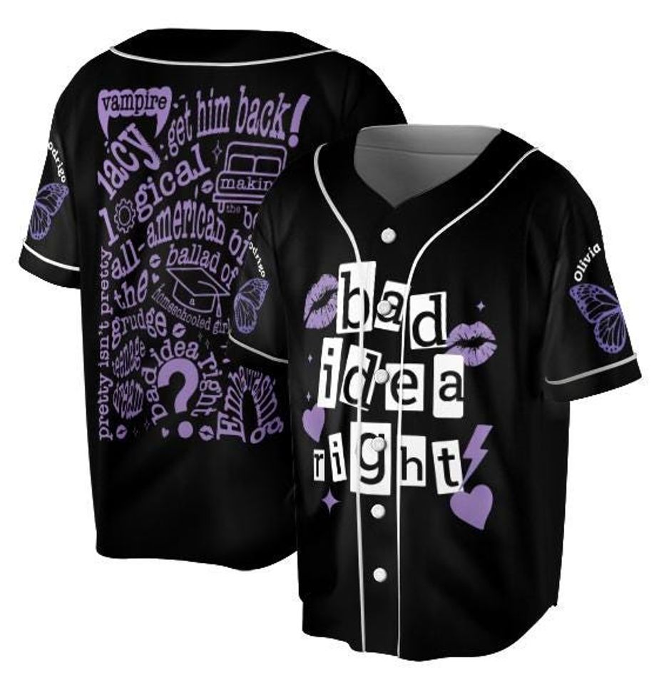 Olivia Rodrigo Bad Idea Right Jersey, Olivia Shirt