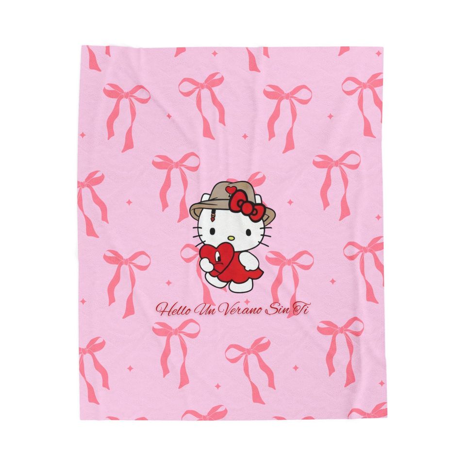Hello Kitty x Bad Bunny Un Verano Sin Ti Throw Blanket