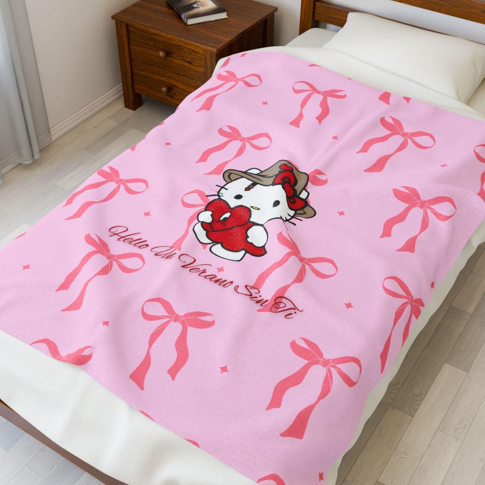 Hello Kitty x Bad Bunny Un Verano Sin Ti Throw Blanket