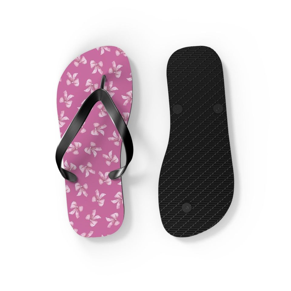 Pink Bow Flip Flops