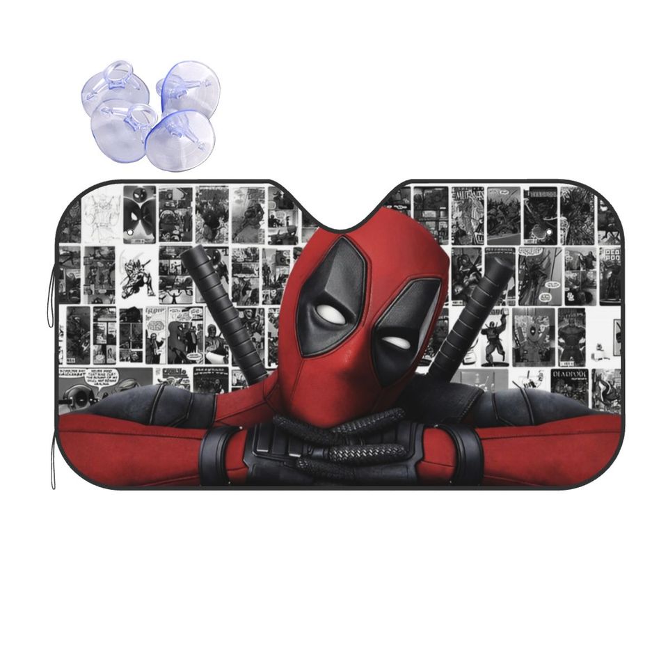 Deadpool Anime Car Sunshade