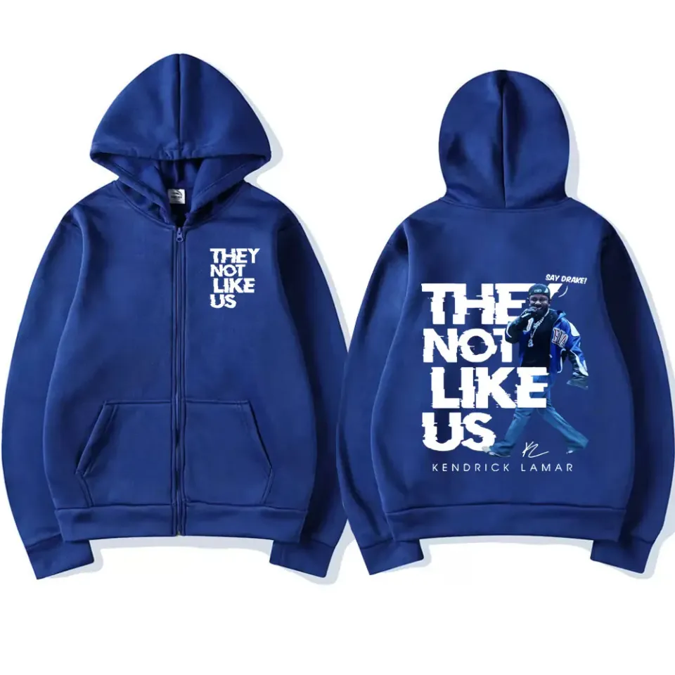 Kendrick Lamar Say Drake They Not Like Us Double Sided Zip Hoodie