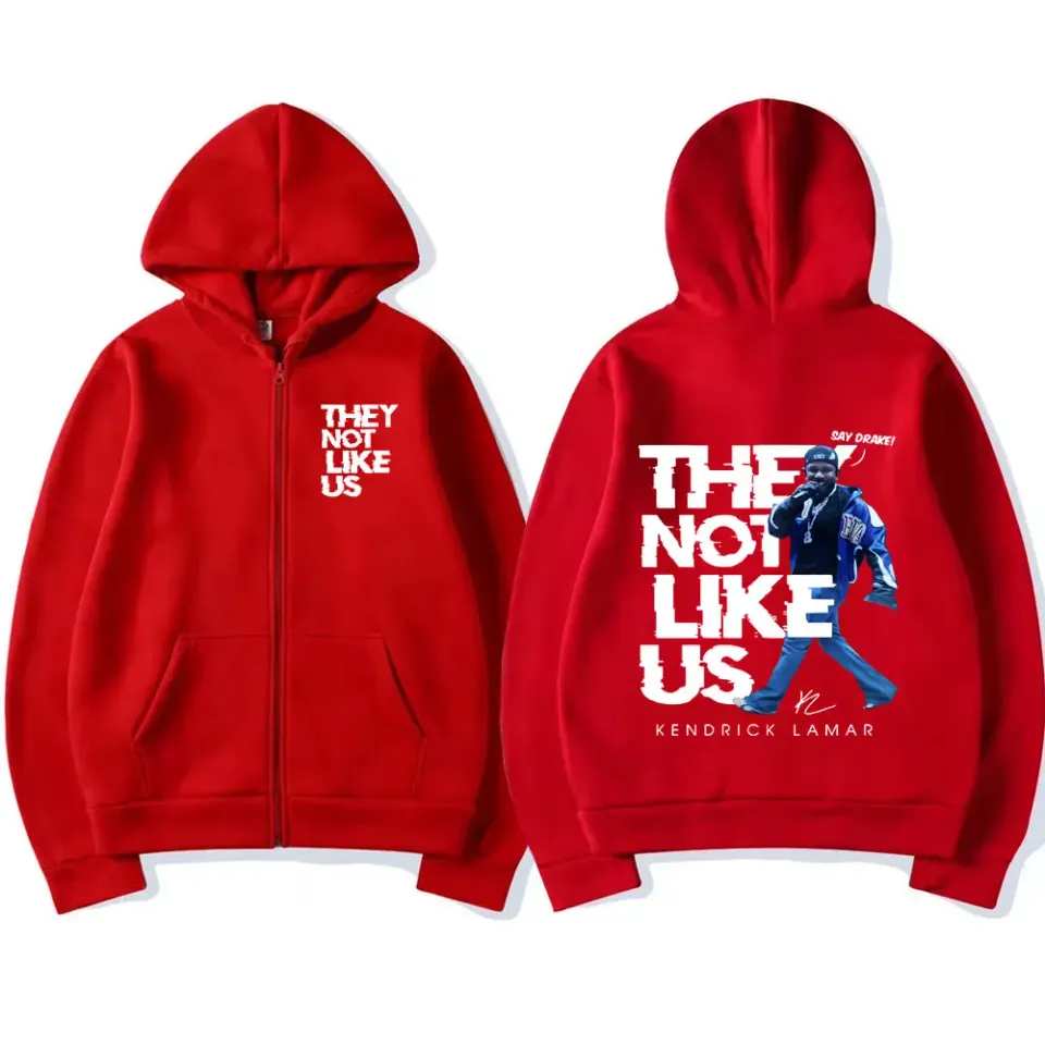 Kendrick Lamar Say Drake They Not Like Us Double Sided Zip Hoodie