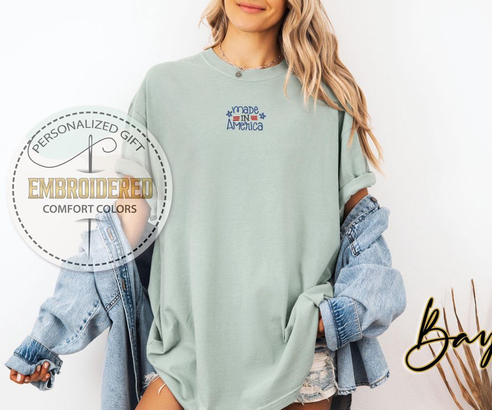 Made In America Embroidered T-shirt