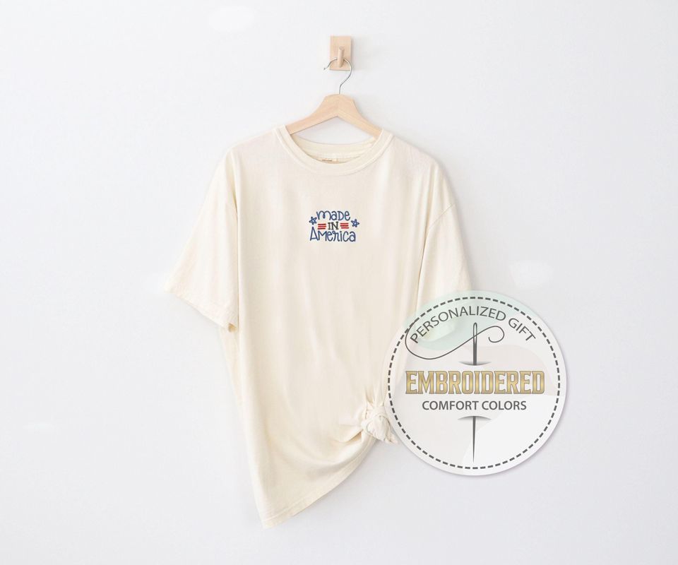 Made In America Embroidered T-shirt