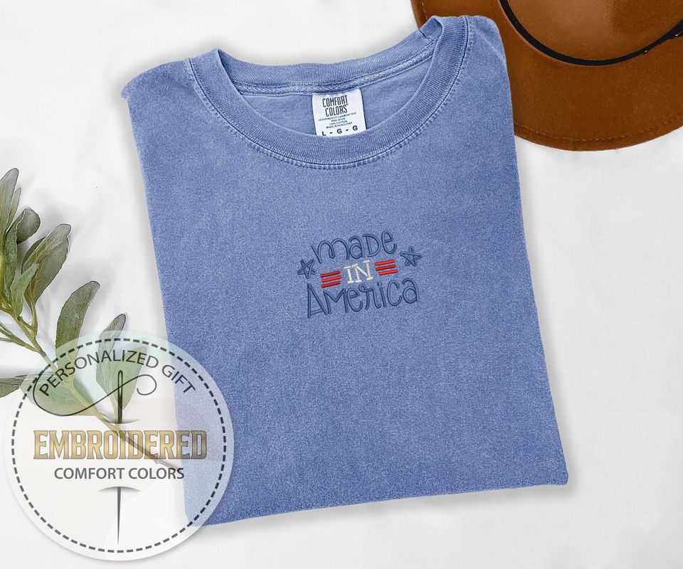 Made In America Embroidered T-shirt