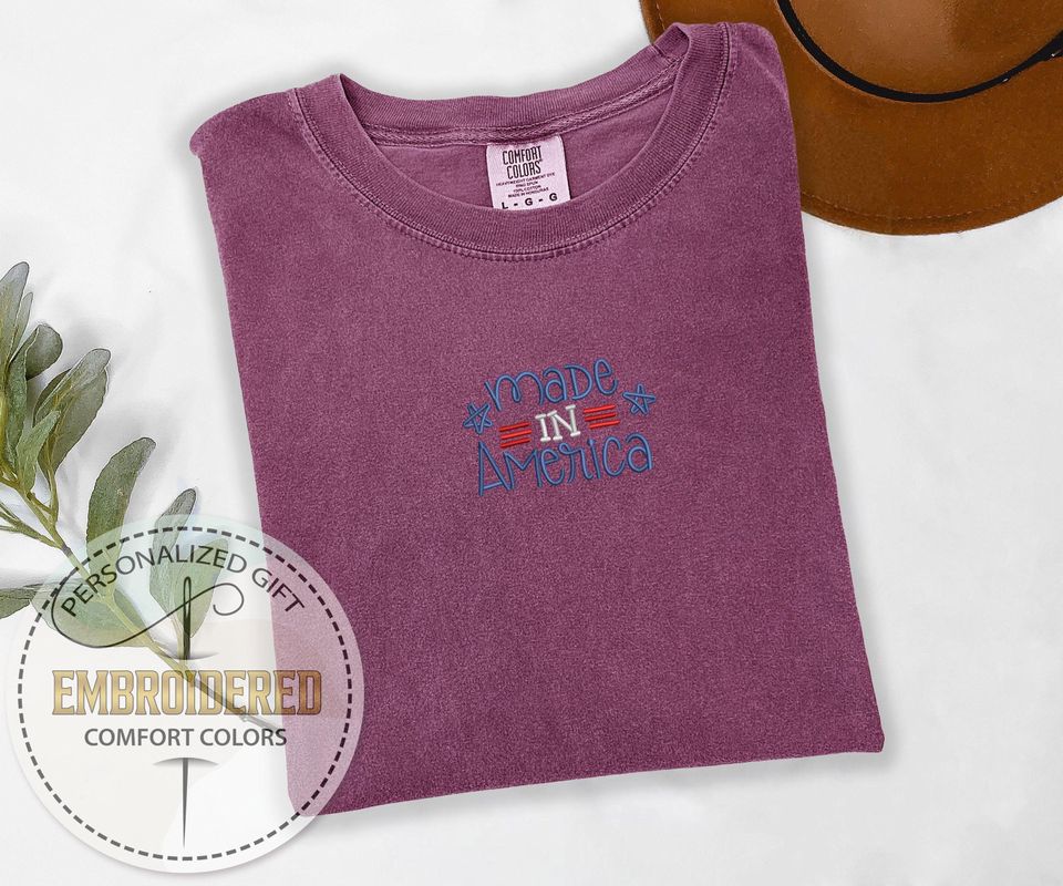 Made In America Embroidered T-shirt