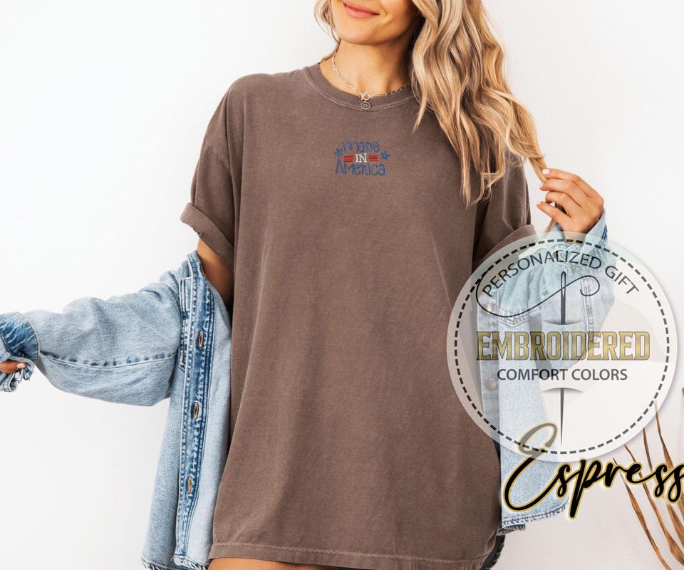 Made In America Embroidered T-shirt
